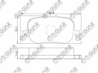 Тормозные колодки TG-604C/PF1431 (КЕРАМИКА)* Ti·GUAR